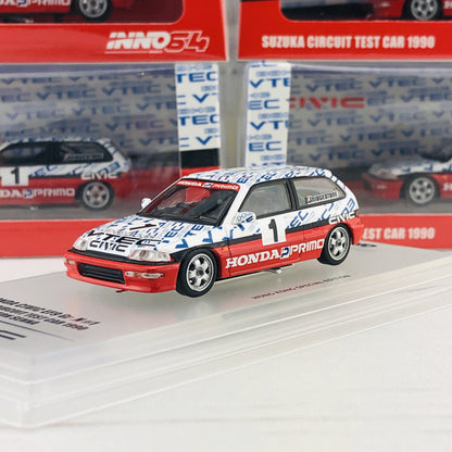 INNO64 Honda Civic EF9 Gr. N #1 Suzuka Circuit Test Car 1990 AYRTON SENNA IN64-EF9-SENHKS