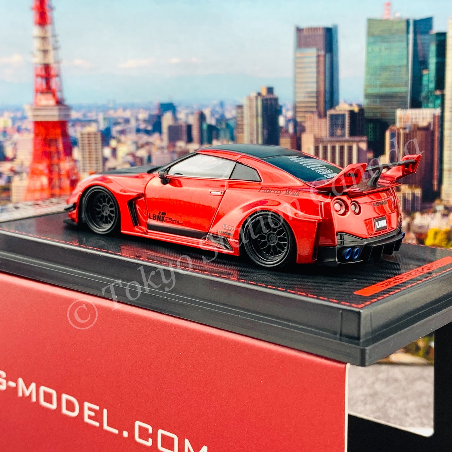 Ignition Model 1/64 LB-Silhouette WORKS GT Nissan 35GT-RR Red Metallic IG2387