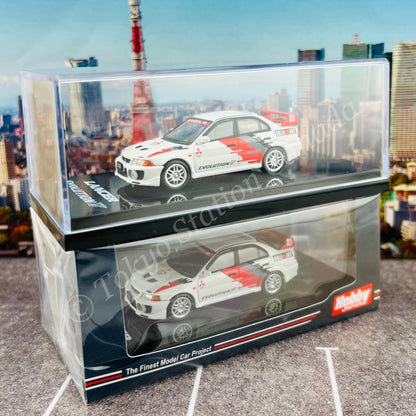 HOBBY JAPAN 1/64 MITSUBISHI LANCER GSR EVOLUTION 5 (CP9A) 1998 Gr. A Promotion Model White HJ641032CW