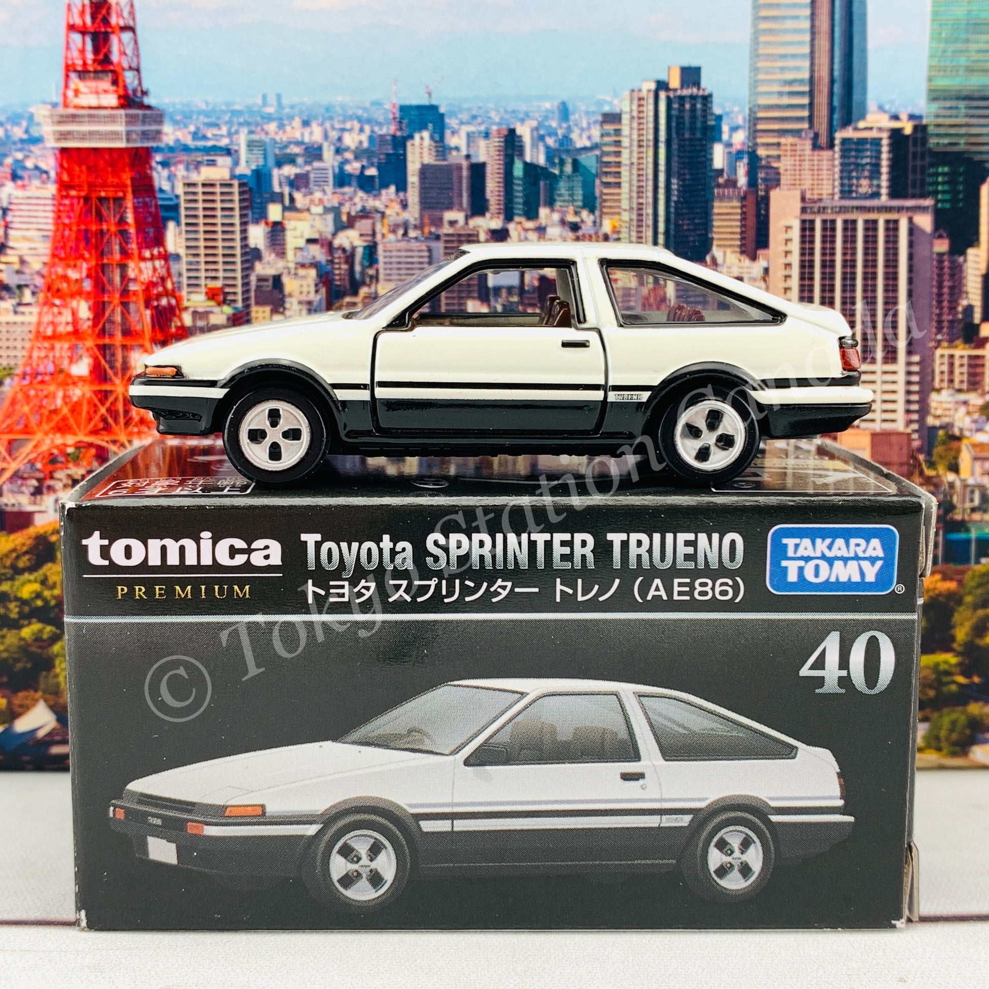 Tomica Premium 40 Toyota Sprinter Trueno AE86 WHITE 4904810162070