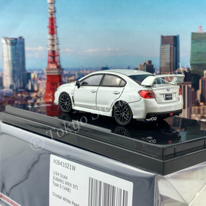 HOBBY JAPAN 1/64 SUBARU WRX STI Type S (VAB) Crystal White Pearl HJ641021W