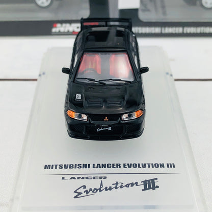 INNO64 Mitsubishi Lancer Evolution III with Extra Wheel Set IN64-EVO3-BLA