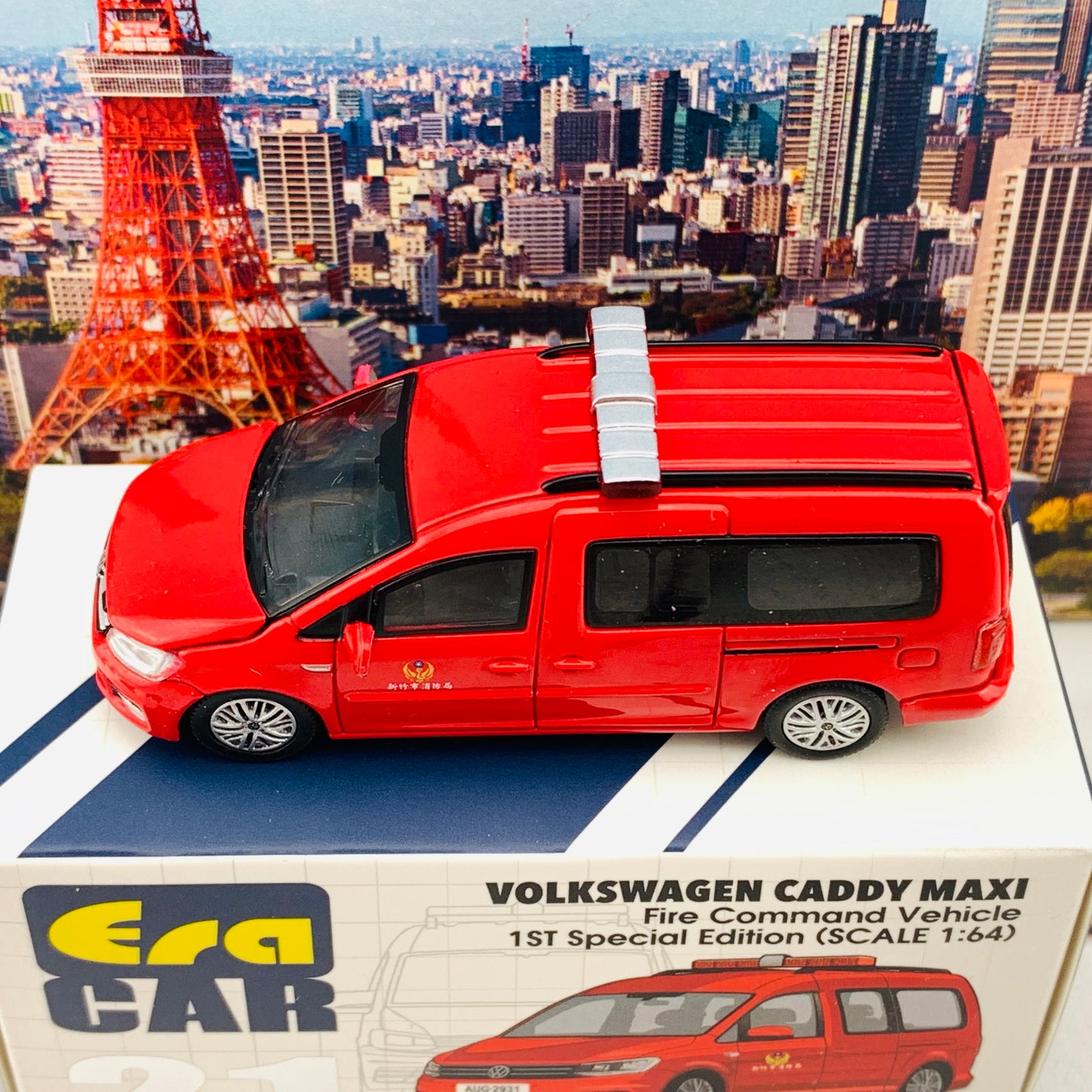 ERA CAR 21 1/64 Volkswagen Caddy Maxi Fire Command Vehicle 1ST Special Edition VW20CAMRF21