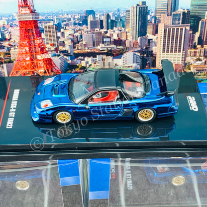 INNO64 1/64 HONDA NSX-R GT (NA2) Blue Chrome W/ Extra Wheels IN64-NSXGT-BLUCH