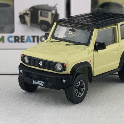 BM CREATIONS 1/64 Suzuki Jimny Sierra (JB74) RHD - Chiffon Ivory Metallic/Bluish Black Pearl 3 Top 64B0001