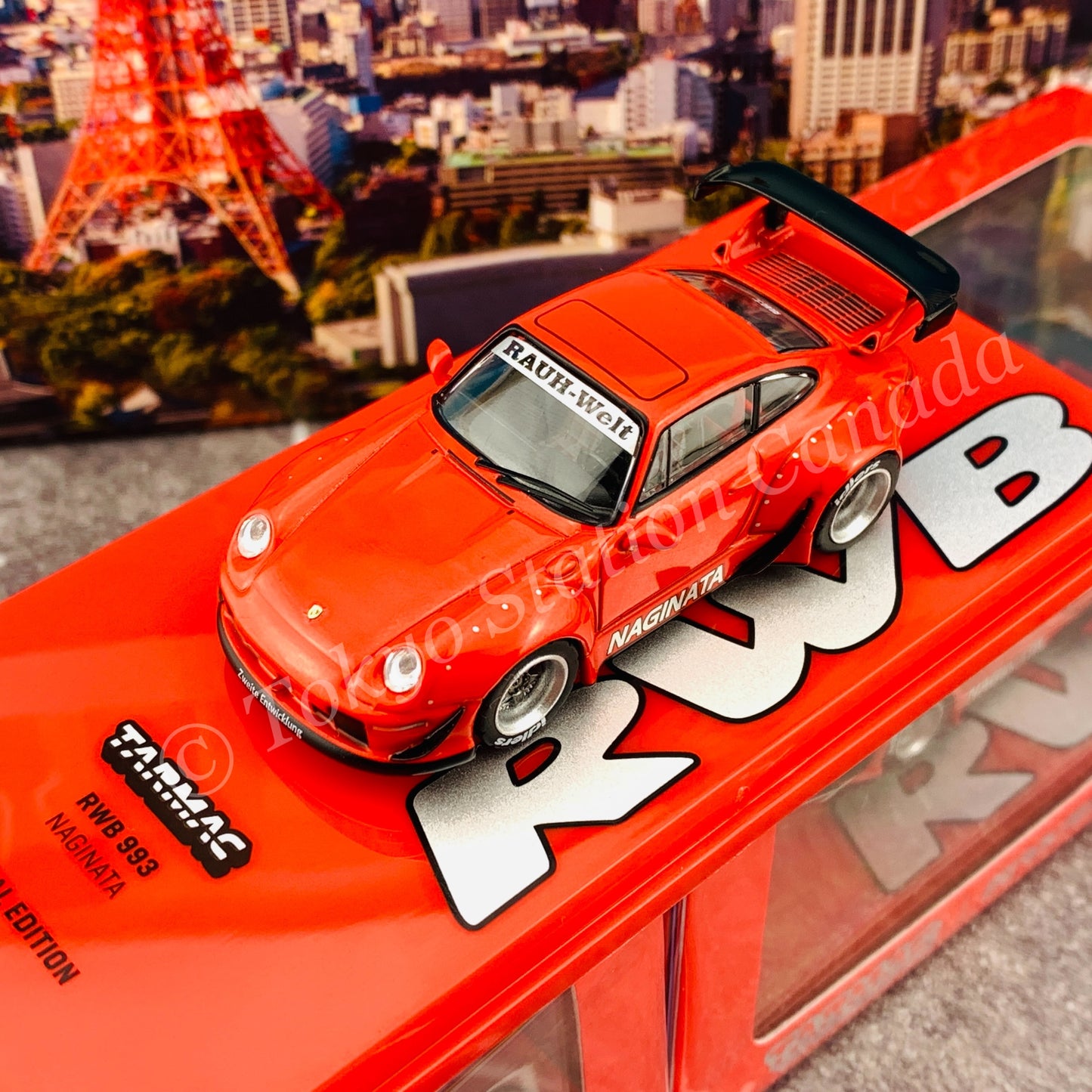 TARMAC WORKS HOBBY64 1/64 RWB 993 Naginata USA Special Edition T64-017-NA