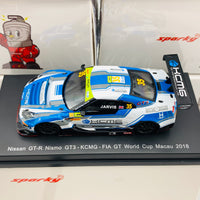 Sparky 1/64 NISSAN GTR NISMO GT3 - KCMG - FIA GT World Cup Macau 2018 Oliver JARVIS Y130