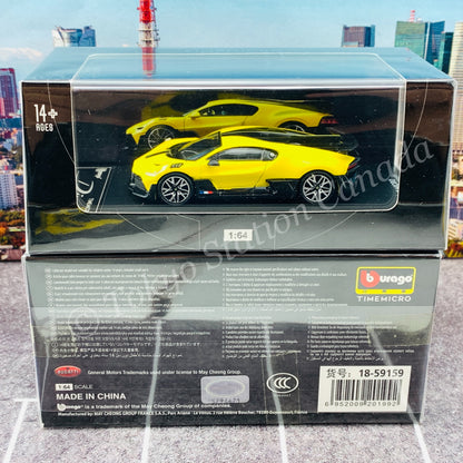 TIME MICRO x Bburago 1/64 Bugatti DIVO YELLOW