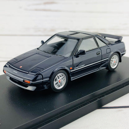 Mark43 1/43 Toyota MR 2 G-Limited Super Charger T Bar Roof (AW11) TOM'S NEW SPORT Blue Mica PM4377SBL