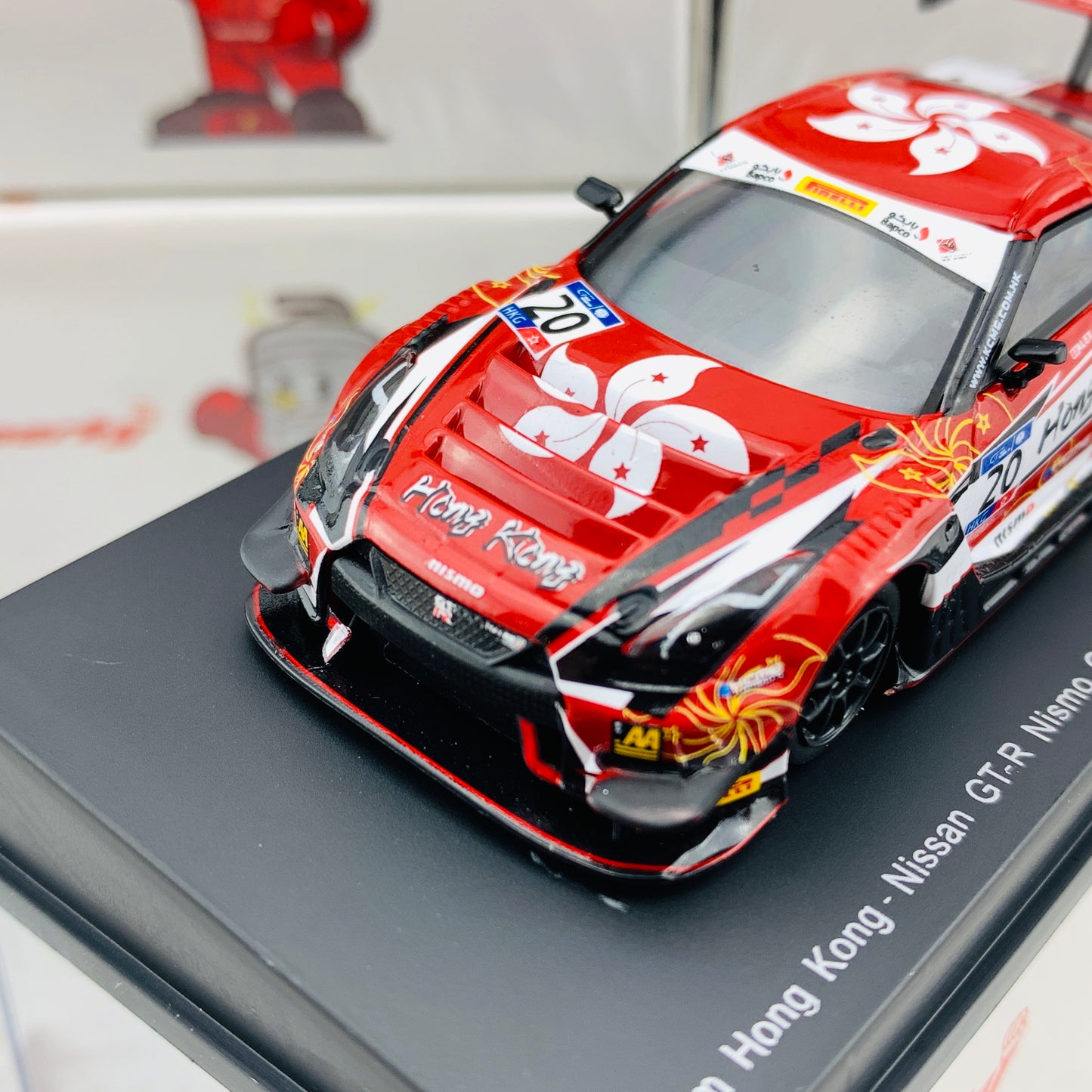 Sparky 1/64 NISSAN GTR NISMO GT3 Team Hong Kong - KCMG - 7th FIA GT Nations Cup Behrain 2018 Y132