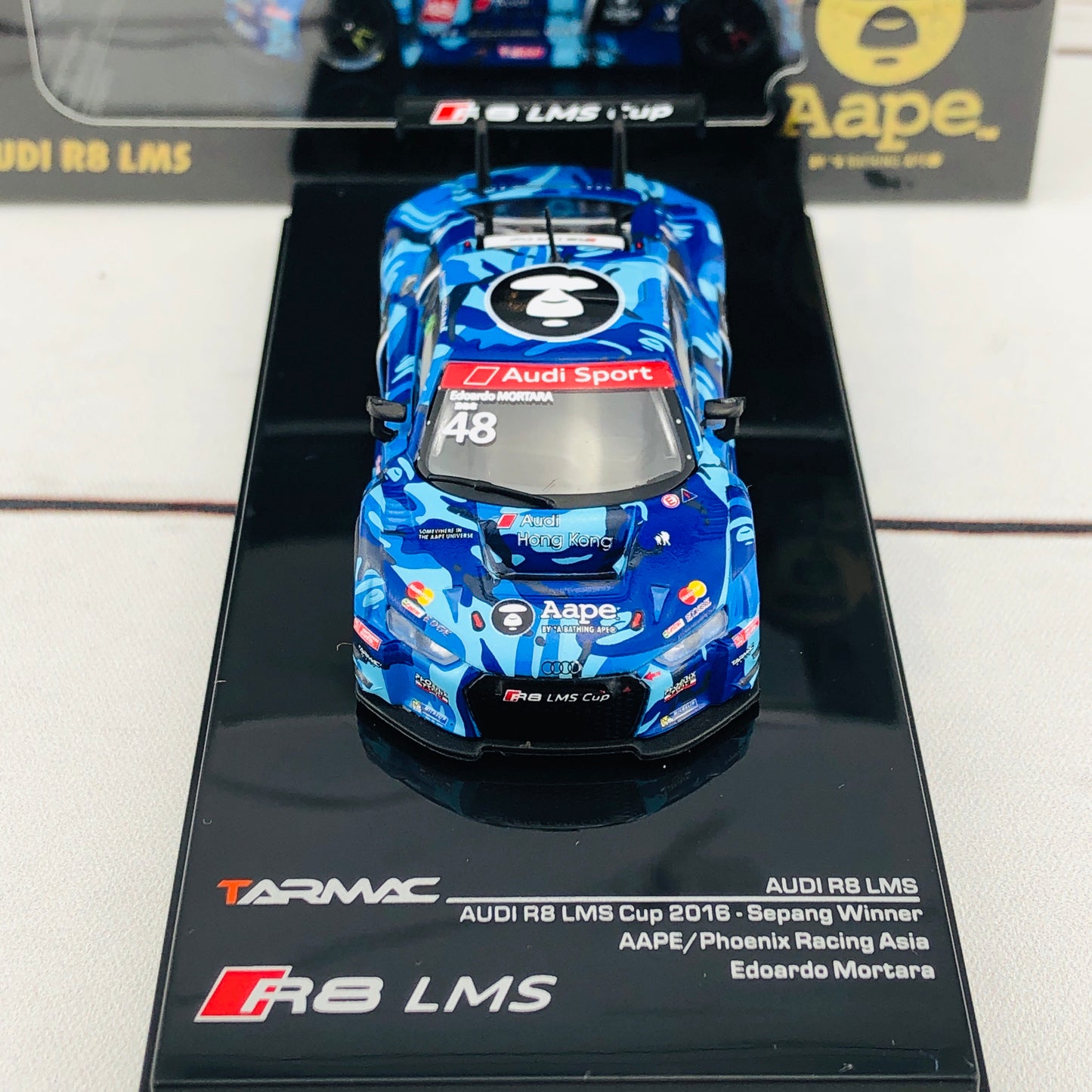 Tarmac Works 1/64 Audi R8 LMS - Audi R8 LMS Cup 2016 - Sepang Winner AAPE / Phoenix Racing Asia - Edoardo Mortara  T64-007-CUP16EM