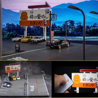 SCENE MODEL 1/64 Initial D Parking Diorama