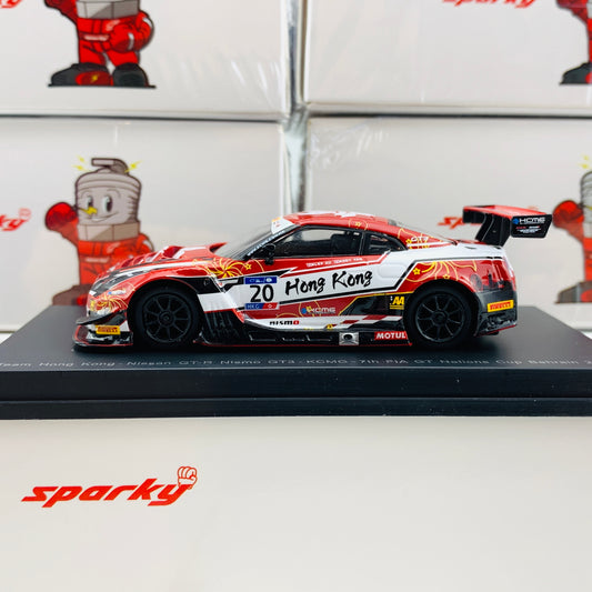 Sparky 1/64 NISSAN GTR NISMO GT3 Team Hong Kong - KCMG - 7th FIA GT Nations Cup Behrain 2018 Y132
