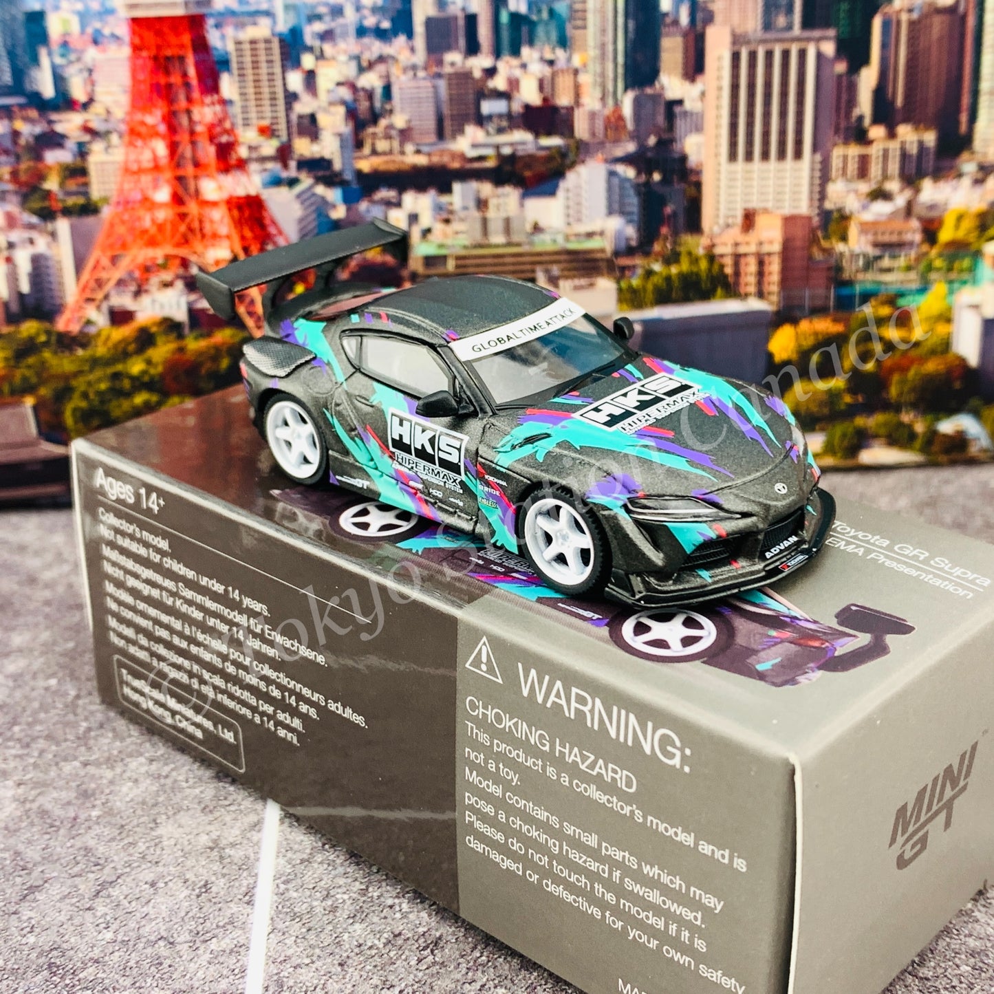 MINI GT 1/64 HKS Toyota GR Supra 2019 SEMA Presentation LHD MGT00212-L