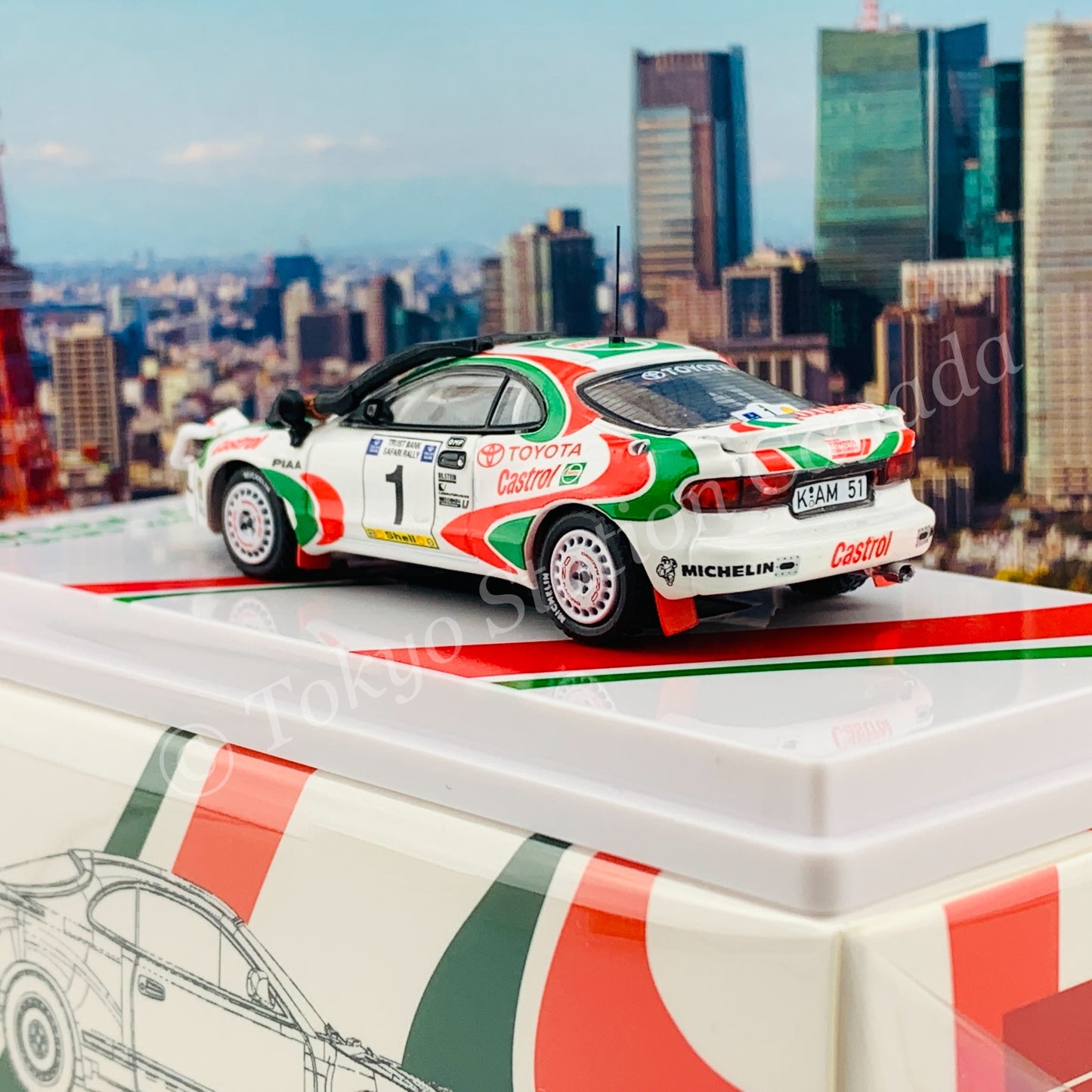 POPRACE 1/64 Toyota Celica GT-Four ST185 Safari Rally 1993 Winner #1 Juha Kankkunen/ Juha Piironen PR64-185-93WRC01
