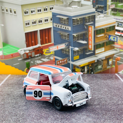 Tiny 微影 香港經典六十年系列 Mini Cooper Mk1 Hong Kong 1990s RHD 香港九十年代紅白藍ATC64753