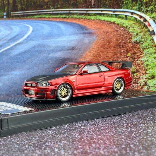 Ignition Model 1/64 Nismo R34 GTR Z-tune Red Metallic Miyazawa Mokei 2019 Limited Edition IG1871