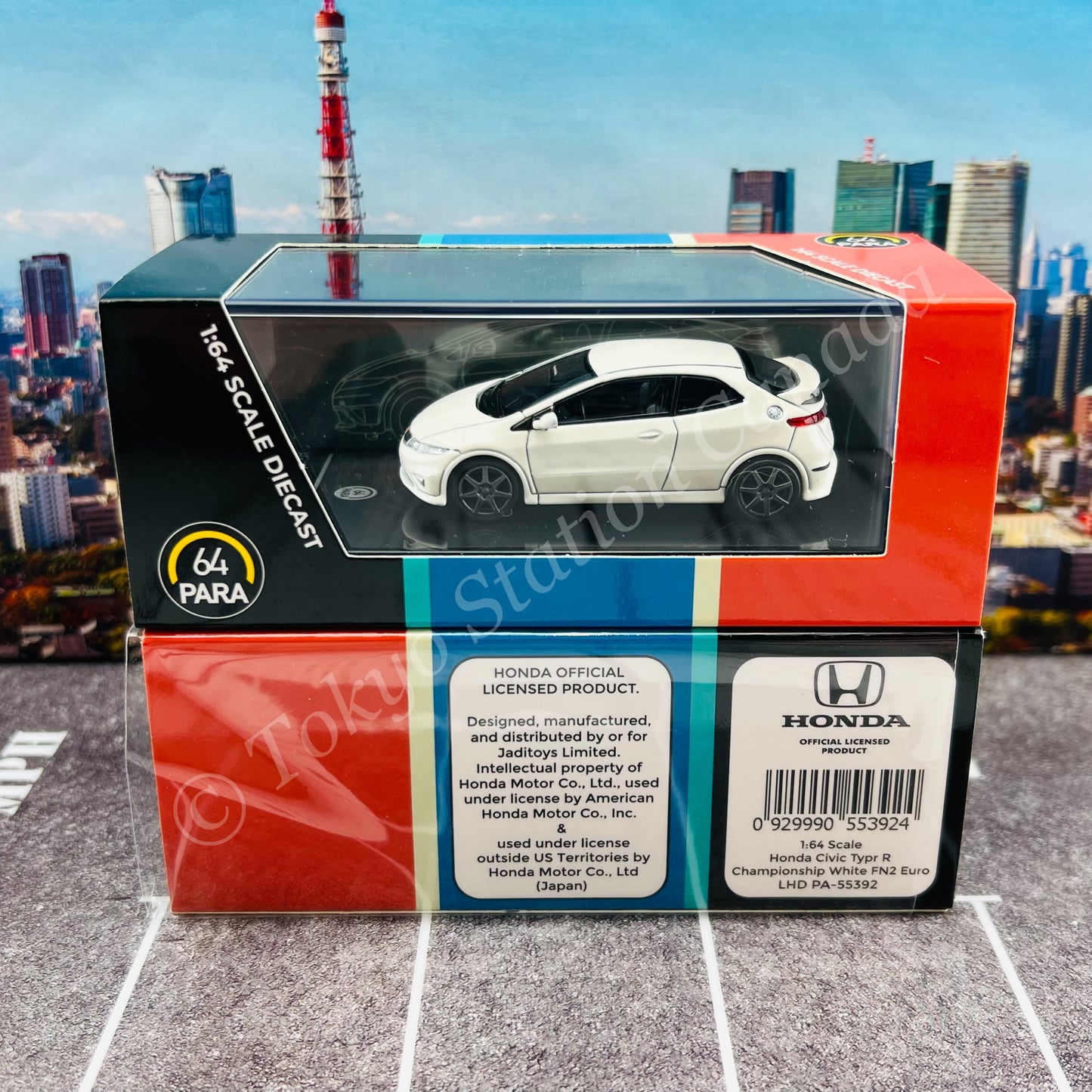 PARA64 1/64 Honda Civic FN2 Type R Championship White LHD PA-55392
