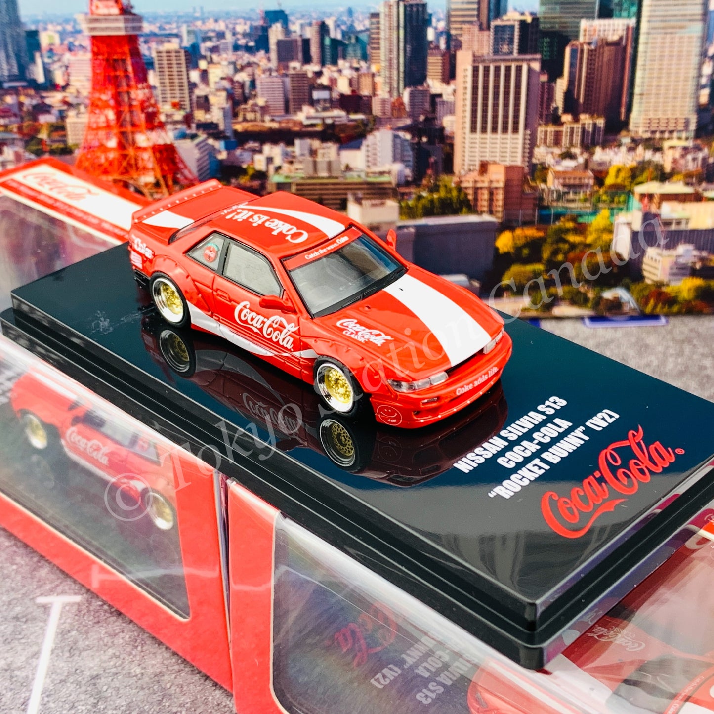 INNO64 x TOYEAST 1/64  COCA-COLA NISSAN SILVIA S13 ROCKET BUNNY V2 COKE037