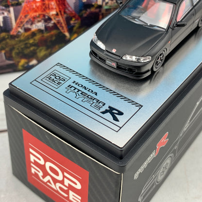 POP RACE x INNO 1/64 Honda Integra DC2 Type R Matt Black Edition PR64-DC-SB