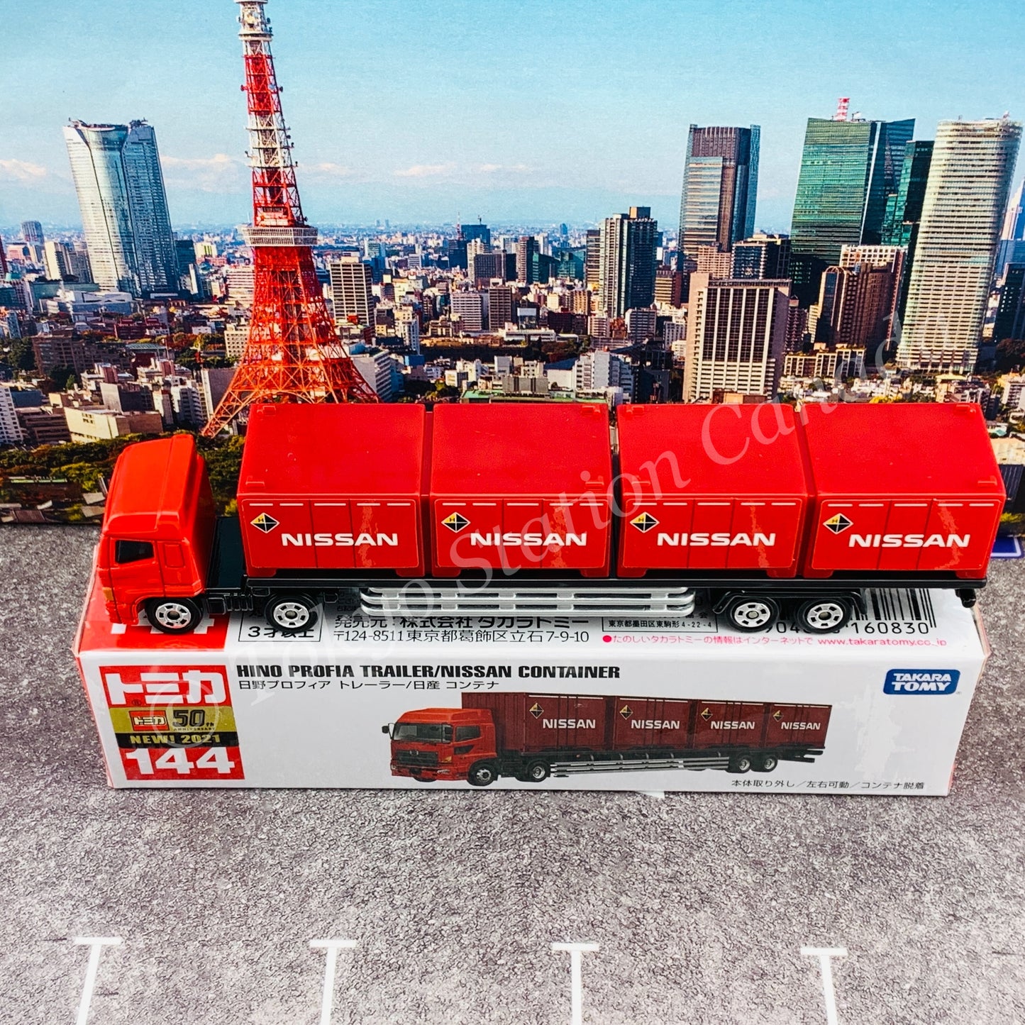 TOMICA 144 Hino Profia Trailer Nissan Container