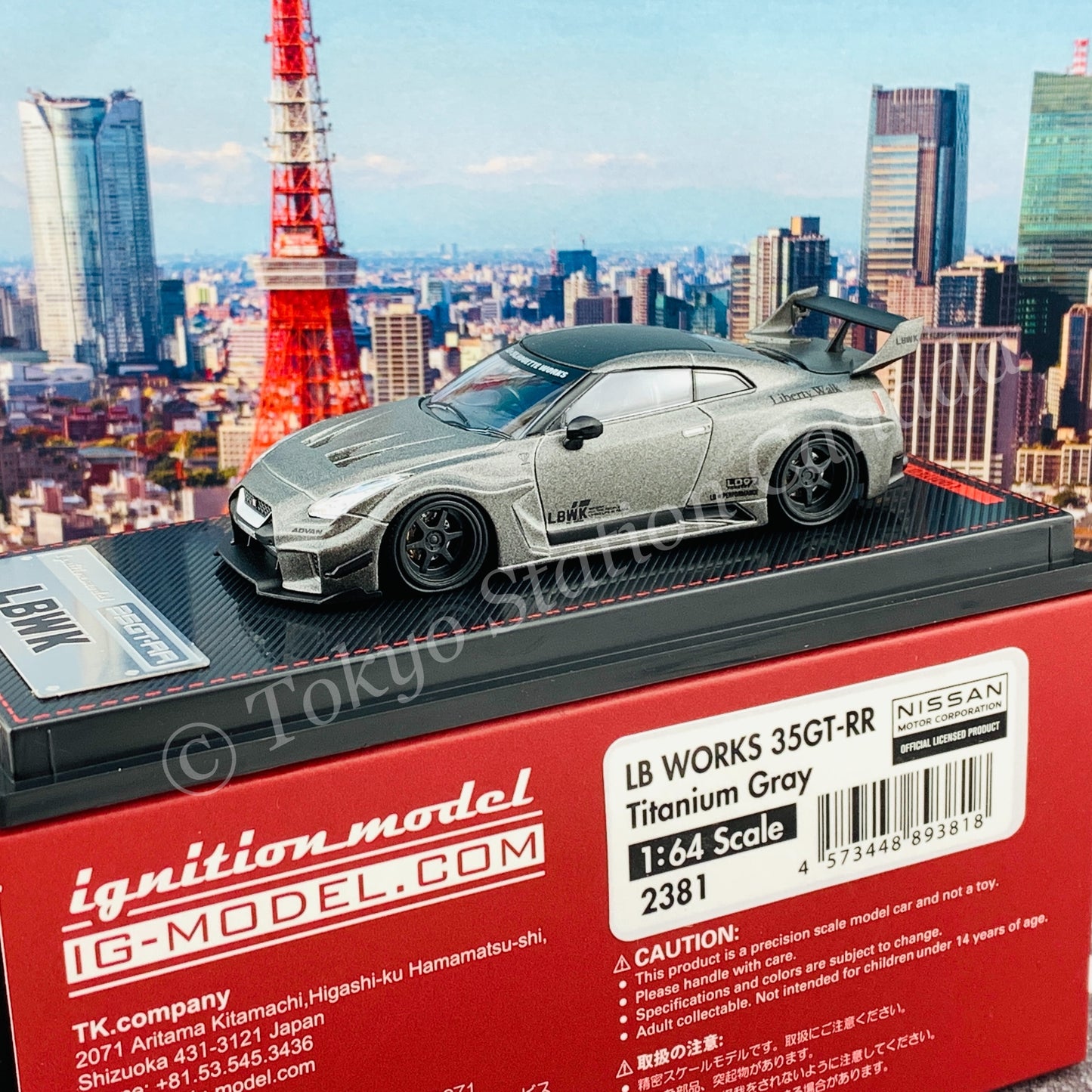 Ignition Model 1/64 LB-Silhouette WORKS GT Nissan 35GT-RR Titanium Gray IG2381