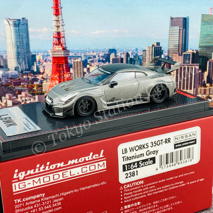Ignition Model 1/64 LB-Silhouette WORKS GT Nissan 35GT-RR Titanium Gray IG2381