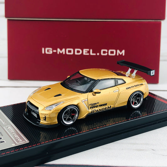 Ignition Model 1/64 Pandem R35 GTR Gold 1744