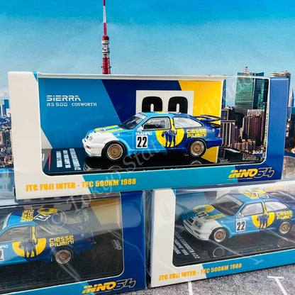 INNO64 1/64 FORD SIERRA RS500 COSWORTH #22 "PIUMINI TRAMPIO" JTC Fuji Inter-Tec 500 Km 1988 Winner  k. Niedzwiedz / H. Yokoshima IN64-RS500-PT