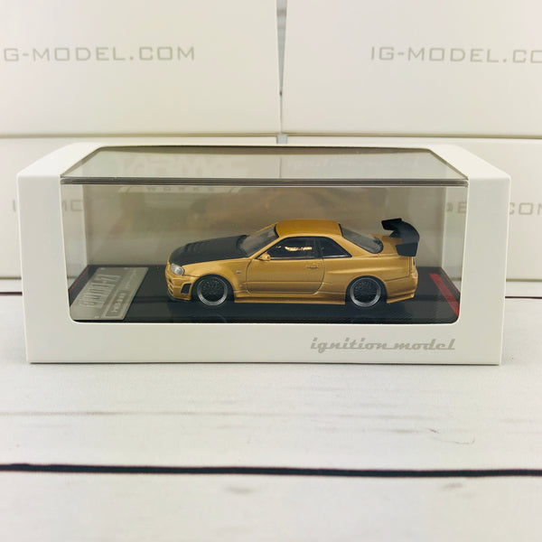 Ignition Model 1/64 Nismo R34 GTR Z-tune Gold 1875 – Tokyo Station