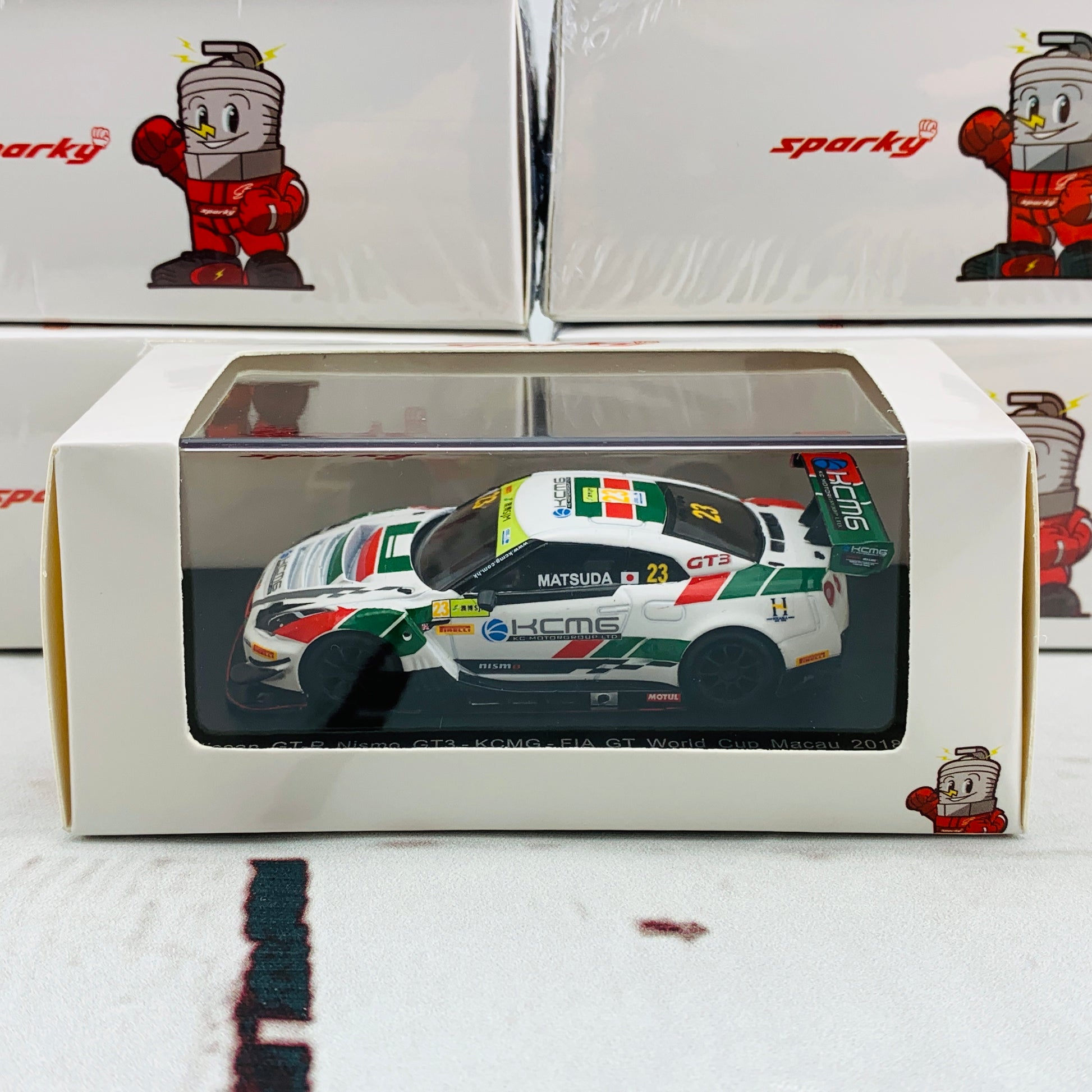 Sparky 1/64 NISSAN GTR NISMO GT3 - KCMG - FIA GT World Cup Macau 2018 Tsugio MATSUDA Y131