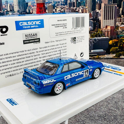 INNO64 1/64 NISSAN SKYLINE GTR (R32) #12 CALSONIC RACING TEAM JTC 1992 4TH PLACE  IN64-R32-CASET92