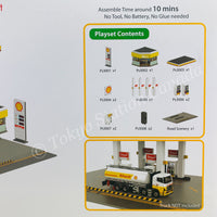 Tiny 微影 Hong Kong Shell Petrol Station Diorama Playset with Shell Figure Set Ps3