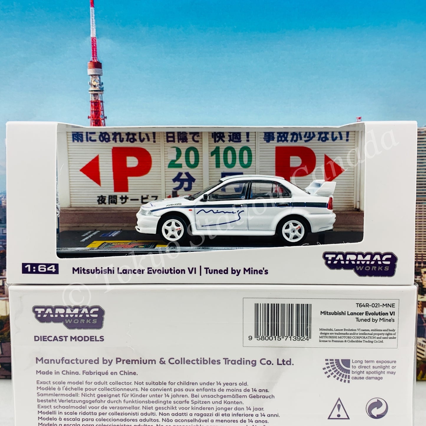 Tarmac Works ROAD64 1/64 Mitsubishi Lancer Evolution VI Tuned by Mine's T64R-021-MNE
