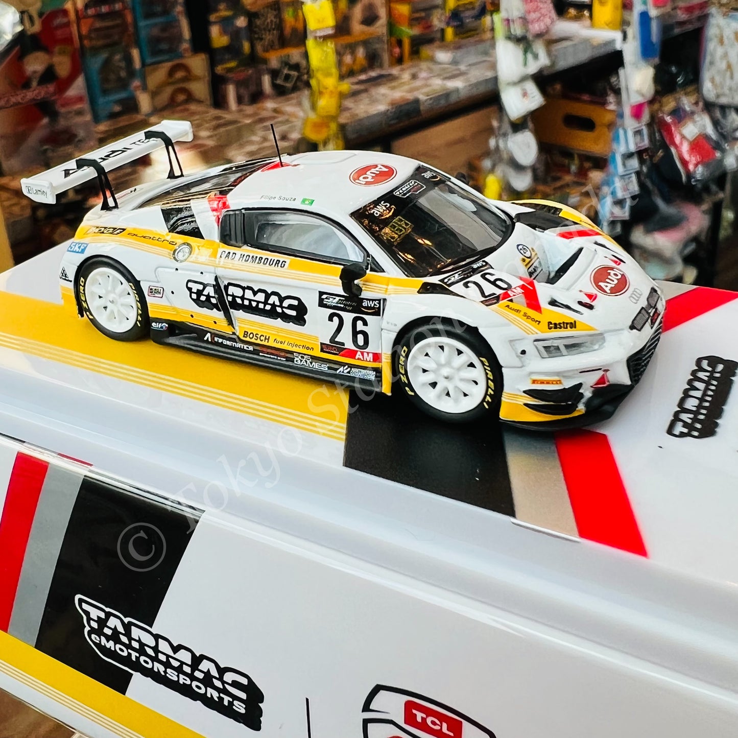 TARMAC WORKS 1/64 HOBBY64 Audi R8 LMS 2019 GT World Challenge Asia Esports Championship 2020 Tarmac eMotorsports Filipe Souza T64-043-SOUZA