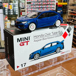 MINI GT 1/64 Honda Civic Type R (FK8) Aegean Blue Modulo Edition LHD MGT00017-L