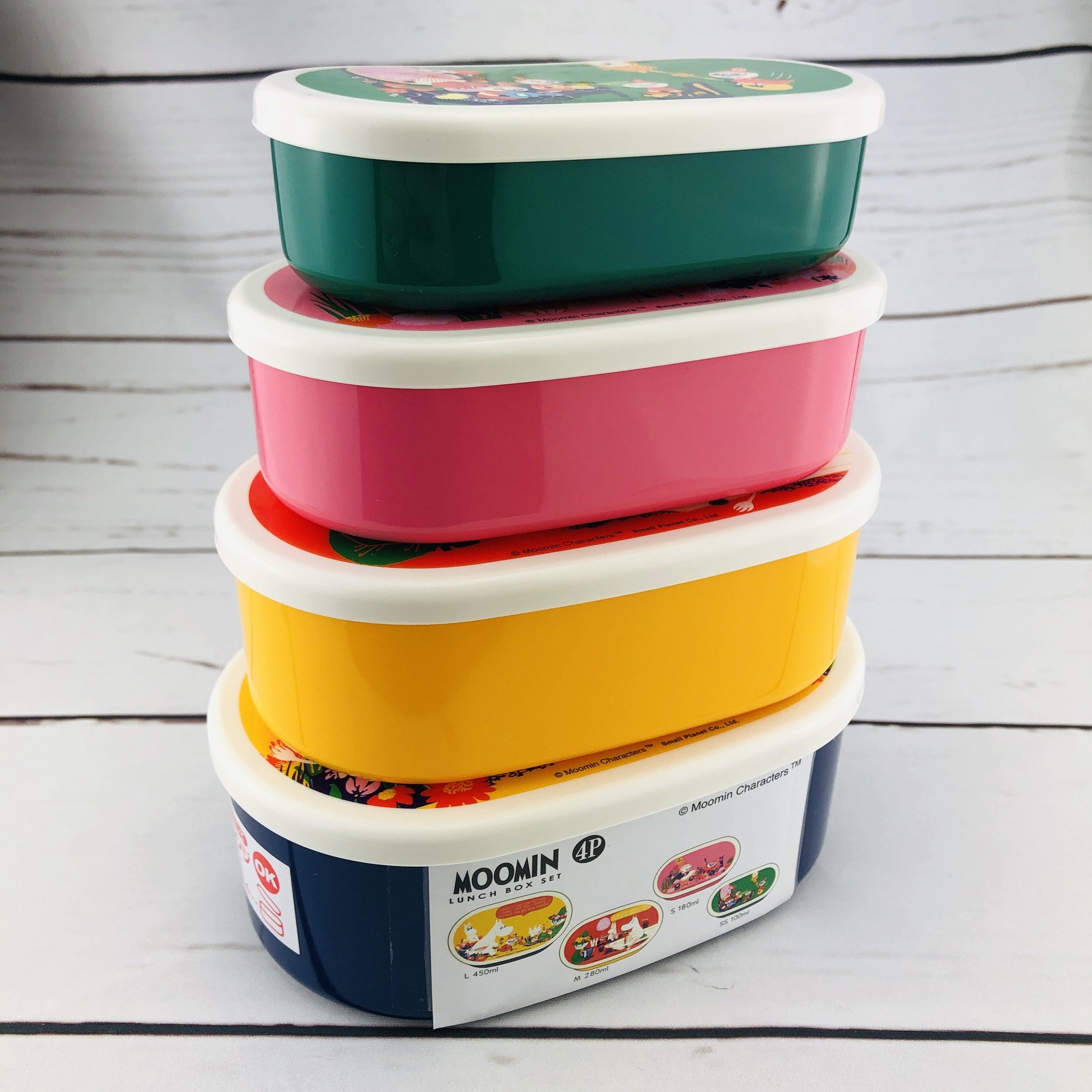 Moomin Lunch Box Set 4P by Small Planet Made in Japan MMLC3303