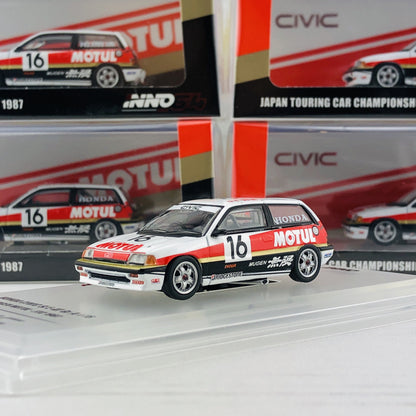 INNO64 HONDA CIVIC Si E-AT Gr.A #16 Mugen Motul - JTC 1987 IN64-EAT-MOT87