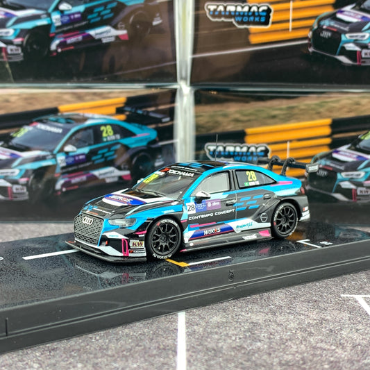 Tarmac Works 1/64 Audi RS3 LMS WTCR Race of Macau 2018 Kevin Tse T64-0013-18WTCR28