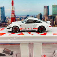 Tarmac Works 1/64 RWB 964 White with Red Stripe "2021 Tokyo Auto Salon Special" T64-037-WHT