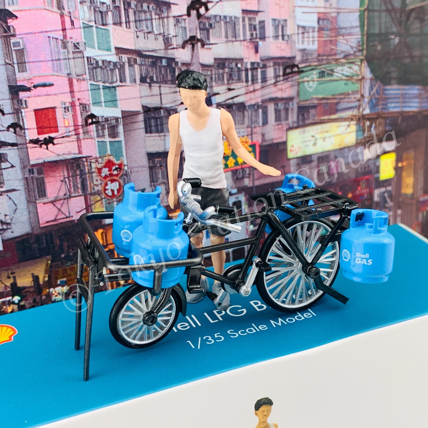 TINY 微影 1/35 Shell Bottled LPG Bicycle 香港石油氣單車 ATC35014
