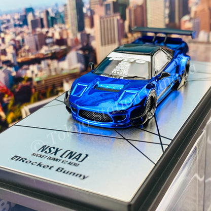 INNO64 1/64 NSX (NA) ROCKET BUNNY V2 AERO Chrome Blue IN64-NSXP-BCH