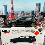MINI GT 1/64 Honda Civic Type R (FK8) Crystal Black LHD with BNDS BC26405-RB wheels