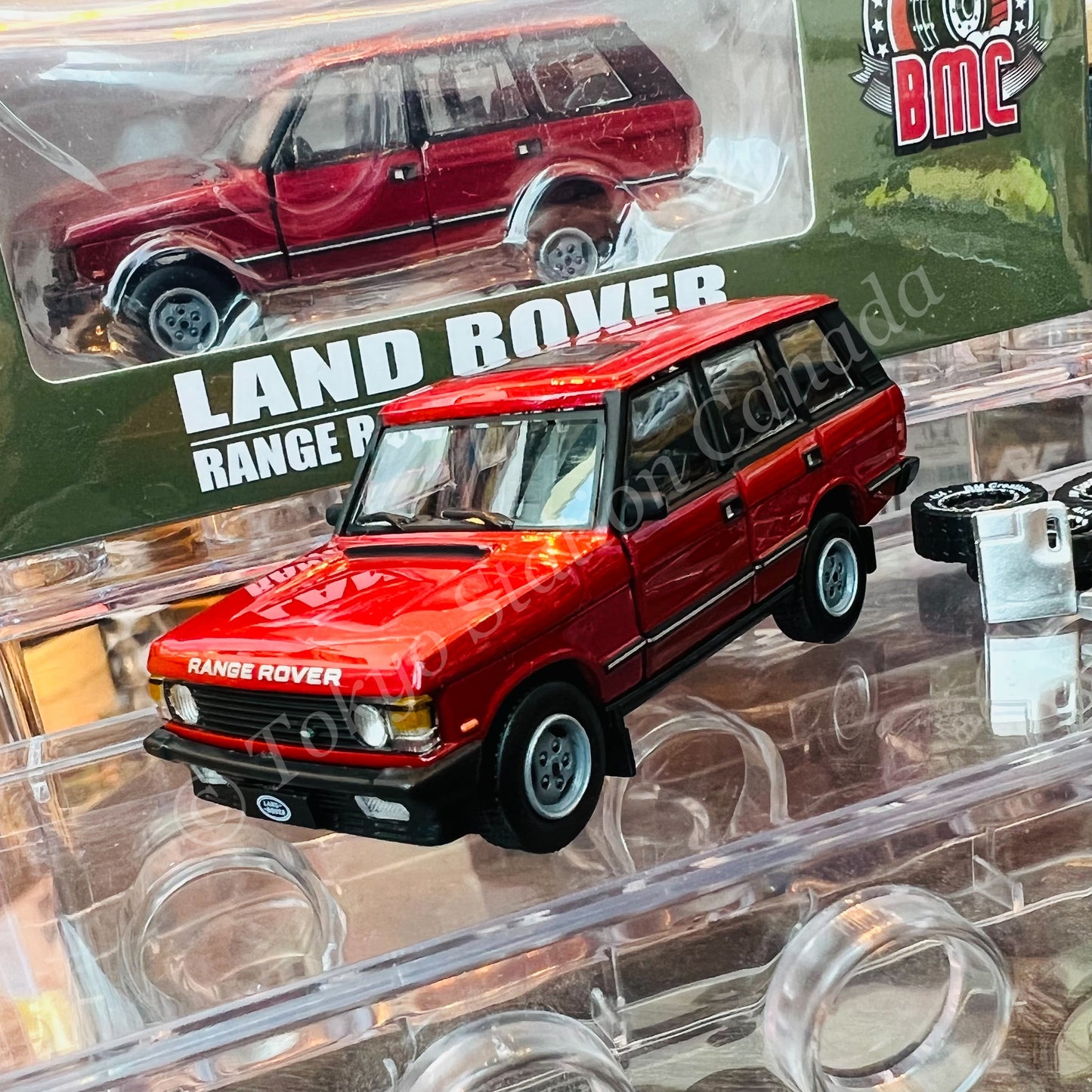 BM CREATIONS JUNIOR 1/64 Land Rover 1992 Range Rover Classic LSE -Red LHD 64B0181