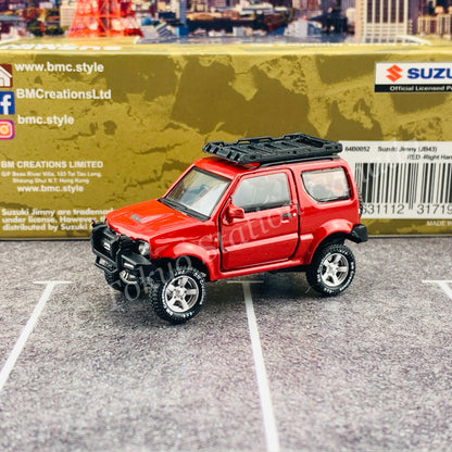 BM CREATIONS JUNIOR 1/64 Suzuki Jimny JB43 RED LHD (With Offroad Package) 64B0053