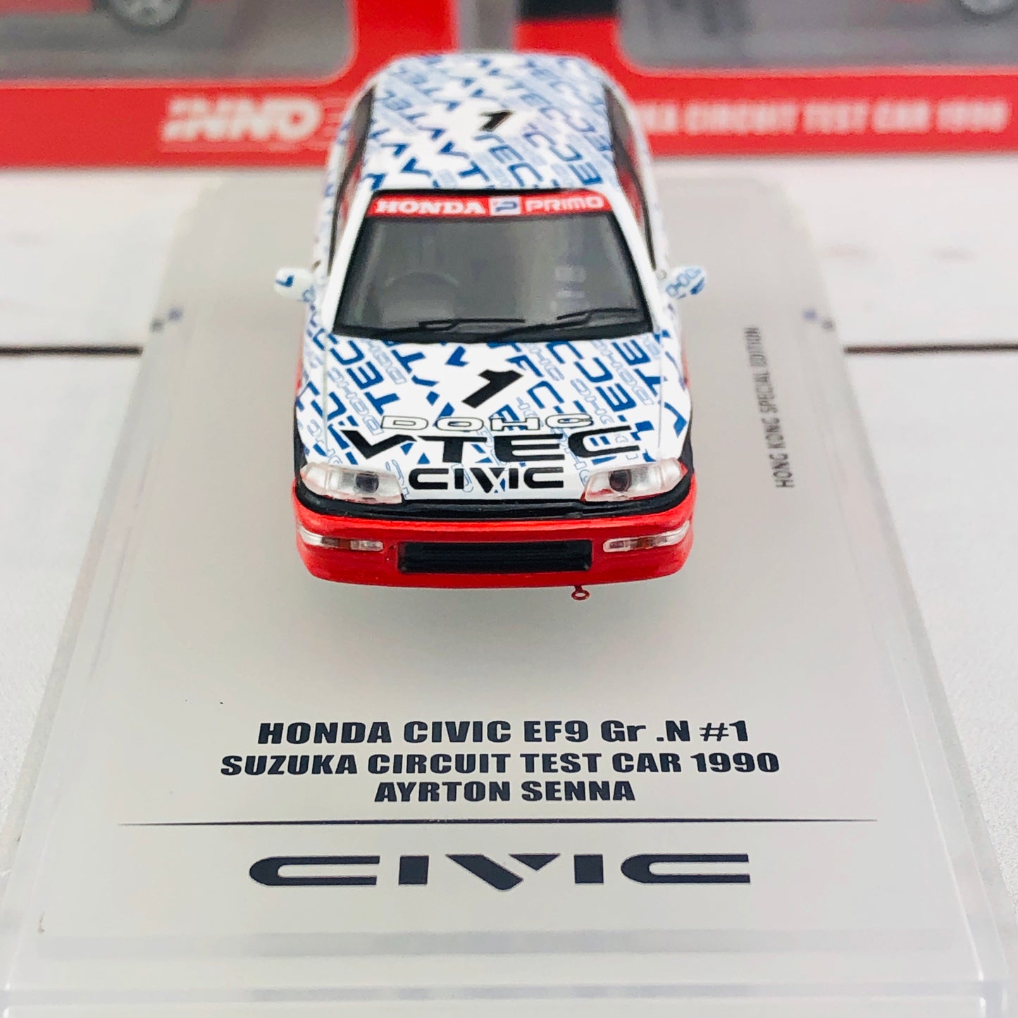 INNO64 Honda Civic EF9 Gr. N #1 Suzuka Circuit Test Car 1990 AYRTON SENNA IN64-EF9-SENHKS