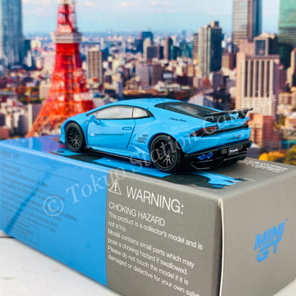 MINI GT 1/64 LB WORKS Lamborghini Huracán ver. 1 Light Blue LHD MGT00189-L