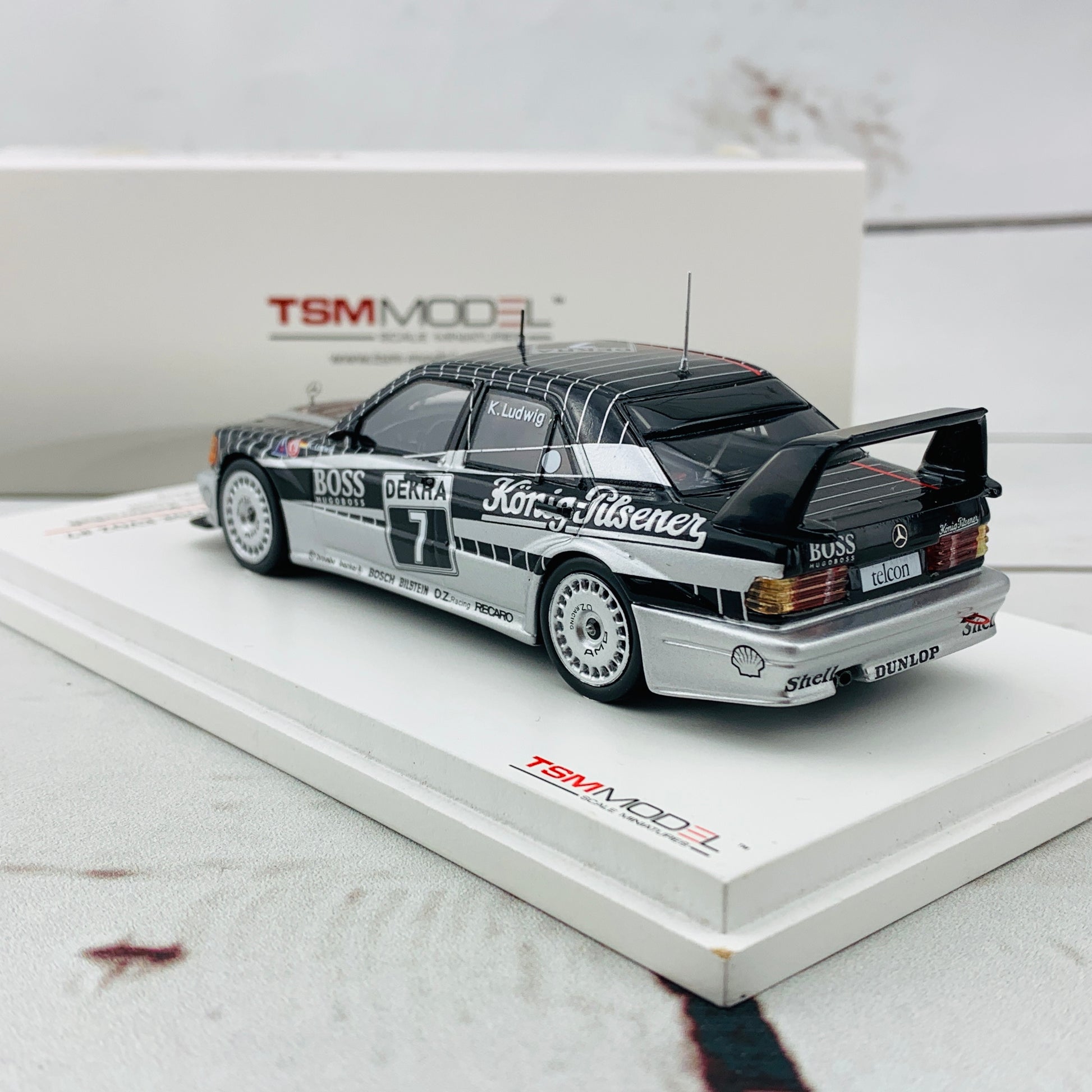 TSM MODEL 1/43 Mercedes-Benz 190E EVO2 1990 DTM #7 AMG Motorenbau GmbH Klaus Ludwing TSM124346
