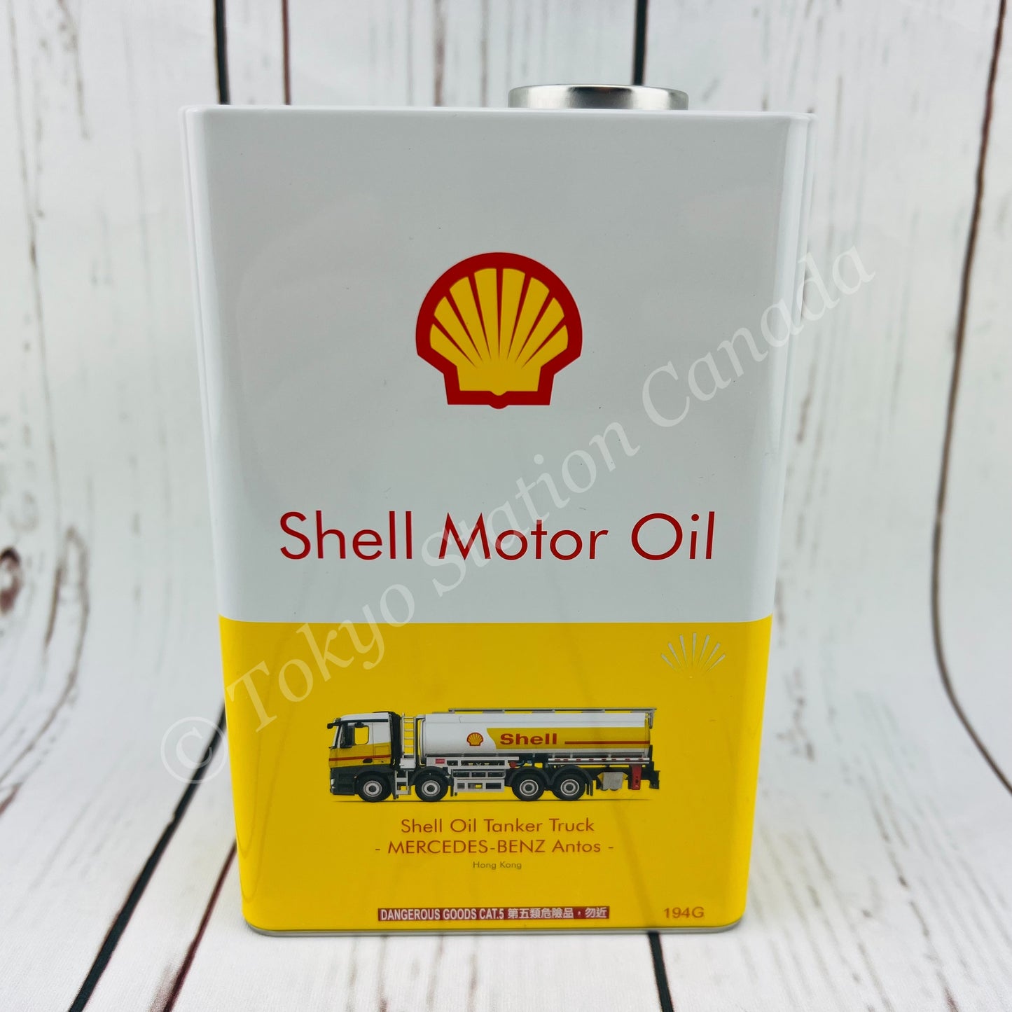 TINY 微影 1/76 Shell Oil Tanker Truck MERCEDES-BENZ Antos with Shell Motor Oil Can ATC65010