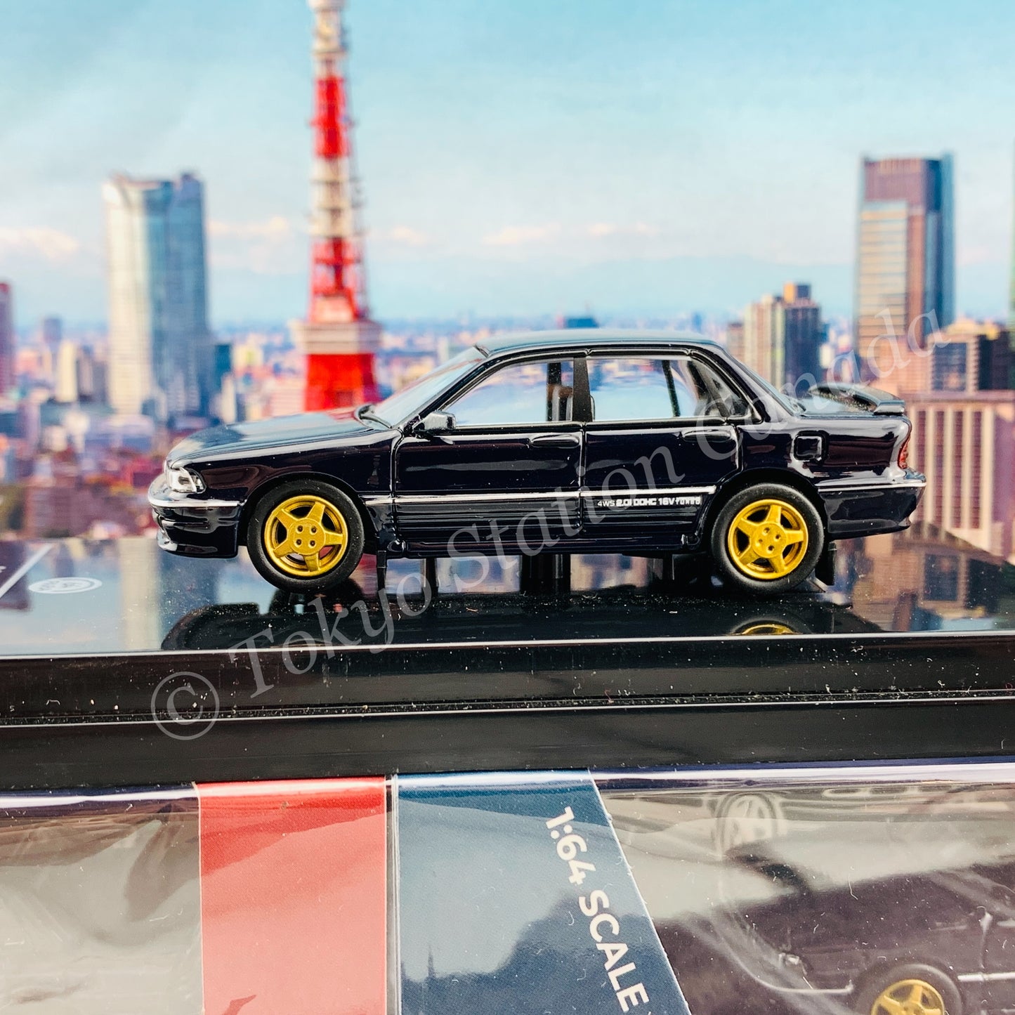 PARA64 1/64 Mitsubishi Galant VR-4 Cosmic Blue RHD PA-65105